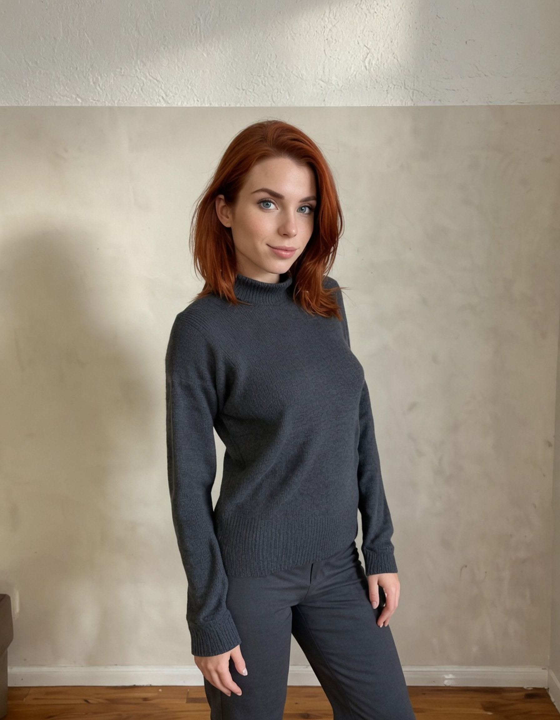 Meet Elise, 44. Fair skin, green eyes, fine lines at the outer corners, a dry half-smile, auburn hair cut just below her shoulders. I hang shows and I leave when the speech runs long.